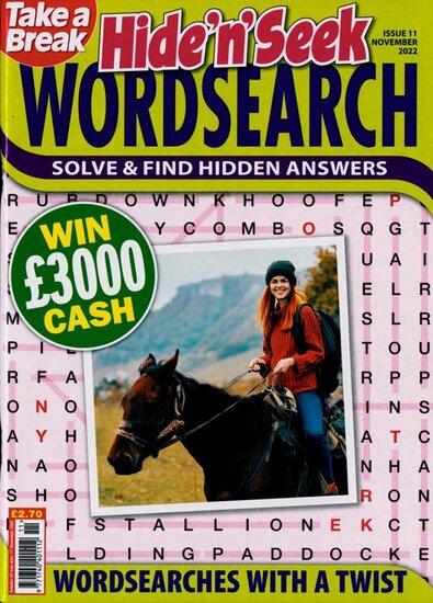 Take a Break Hide n Seek Wordsearch Magazine