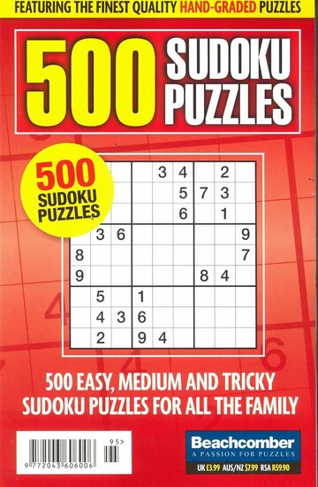 500 Sudoku Puzzles Magazine