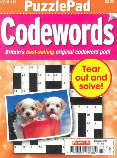 Puzzlelife PuzzlePad Codewords Magazine