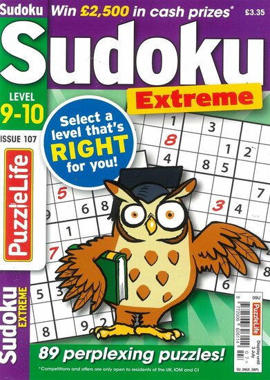 Puzzlelife Sudoku Extreme 9-10 Magazine