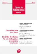 Blatter Fur Deutsche und Internationale Politik