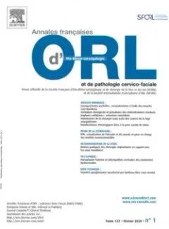 Annales d'otolaryngologie et de chirurgie cervico faciale (Ranska)